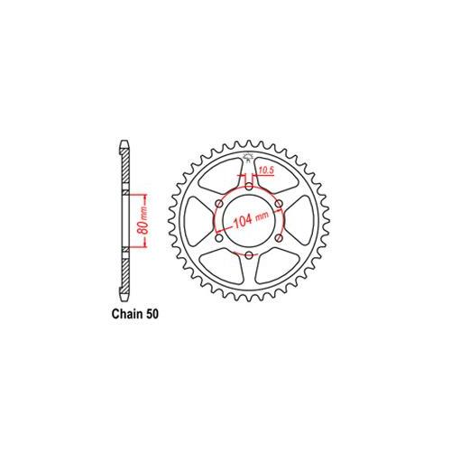 Rear Sprocket Kawasaki 530