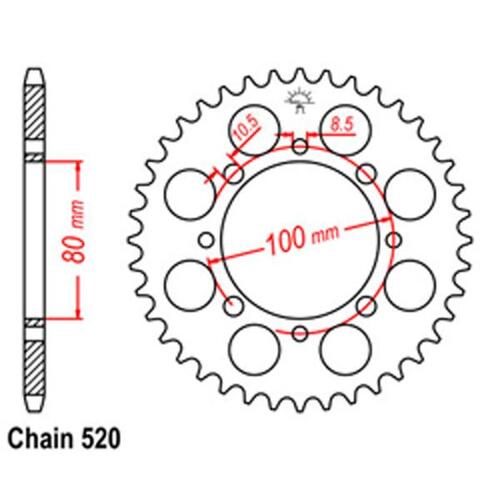 Suzuki Motorcycle Rear Sprocket 41 Teeth 520