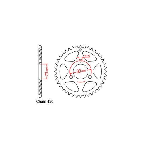 Rear Sprocket Honda 420