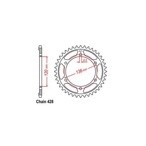 Rear Sprocket Yamaha 428