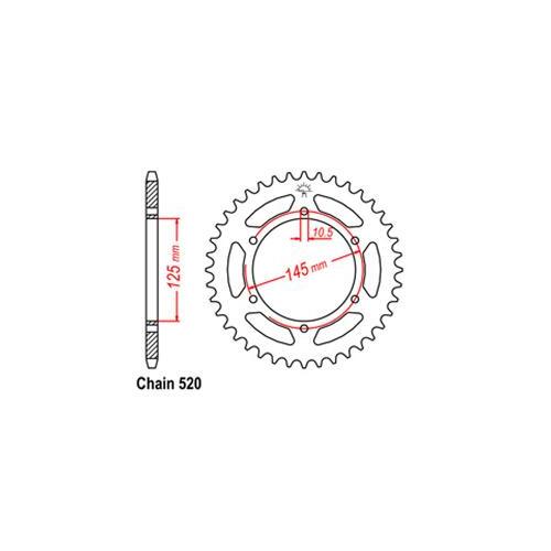 Rear Sprocket Honda Yamaha 520