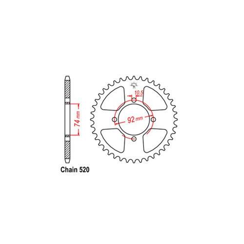 Rear Sprocket Yamaha 520