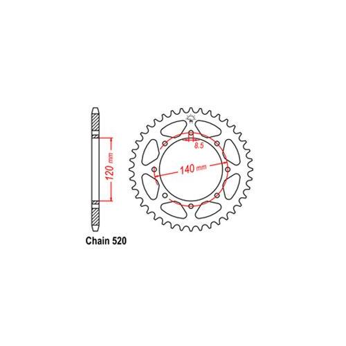 Rear Sprocket Kawasaki 520