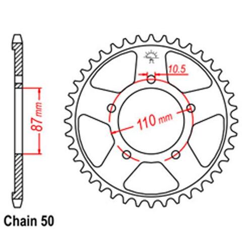 Suzuki Rear Motorcycle Sprocket 42 Teeth 530