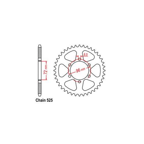 Rear Sprocket Suzuki 525