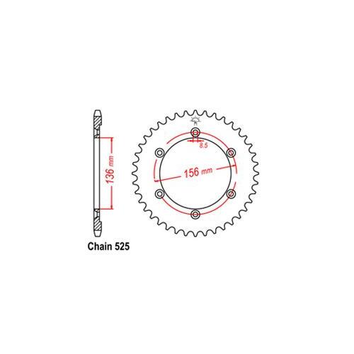 Rear Sprocket Suzuki 525