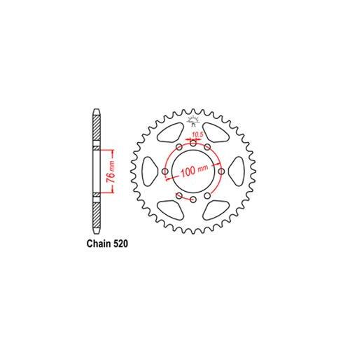 Rear Sprocket Suzuki 520