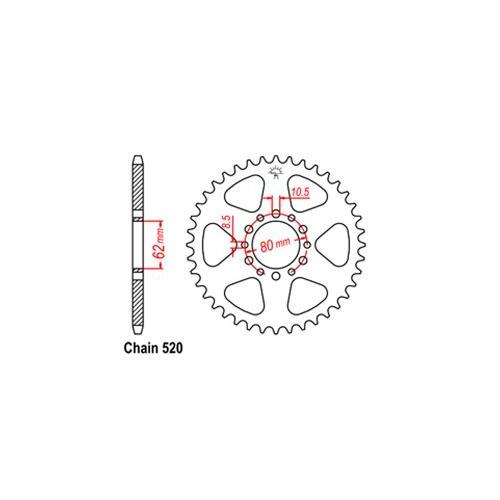 Rear Sprocket Yamaha 520