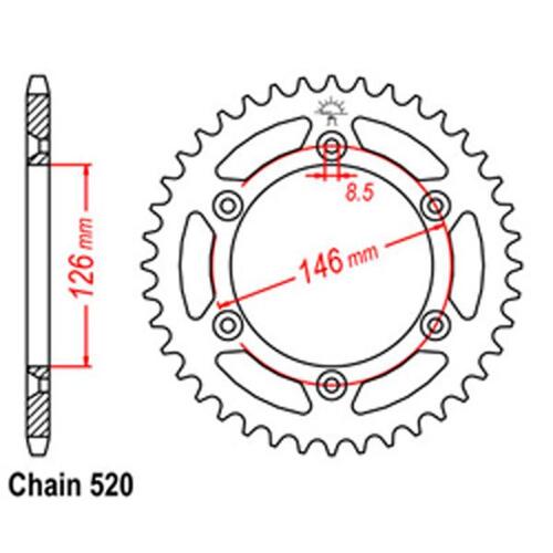 Suzuki Motorcycle Rear Sprocket 41 Teeth 520