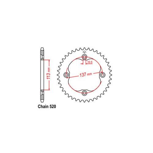 Rear Sprocket Suzuki 520