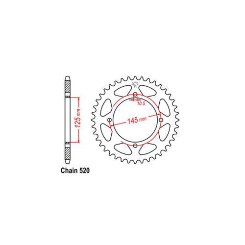 Rear Sprocket Yamaha 520