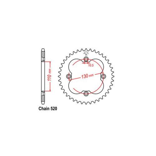 Rear Sprocket Honda 520