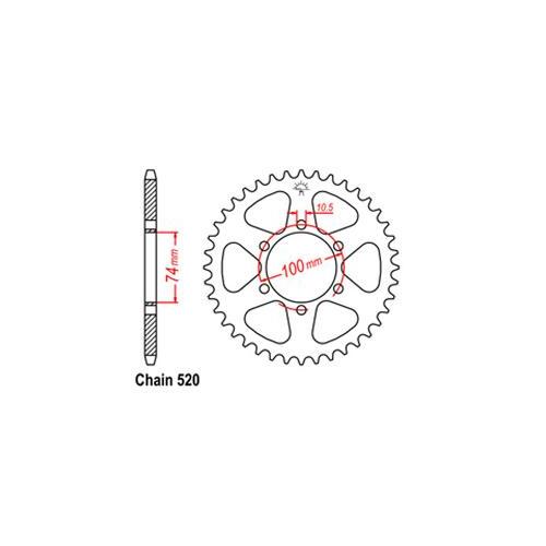 Rear Sprocket Hyosung 520