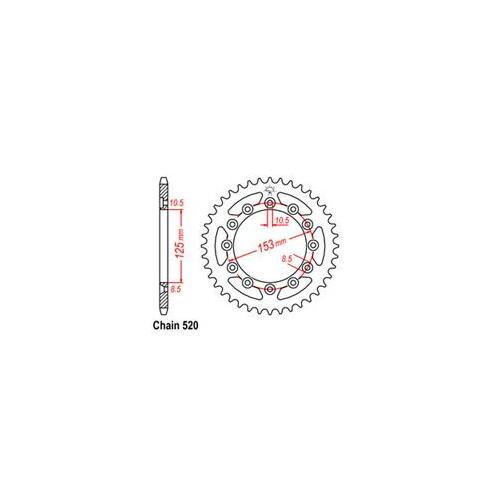 Rear Sprocket Honda 520