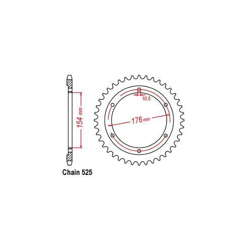 Rear Sprocket Honda 525