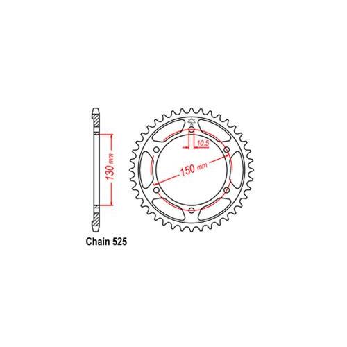 Rear Sprocket Honda Yamaha 525