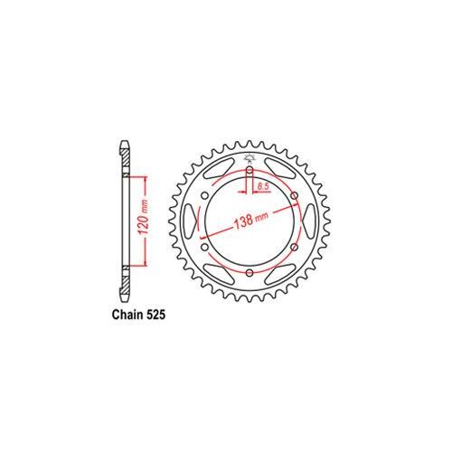 Rear Sprocket Honda 525