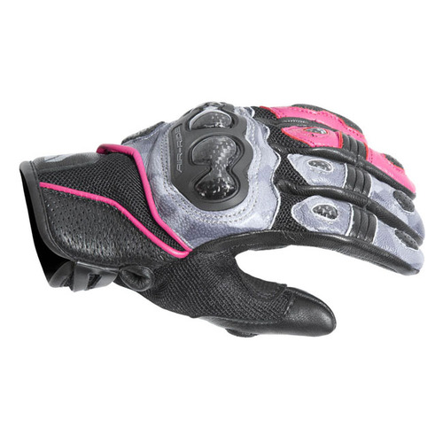 Dririder Ladies Air-Ride 2 Short Cuff Motorcycle Gloves - Camo/Pink