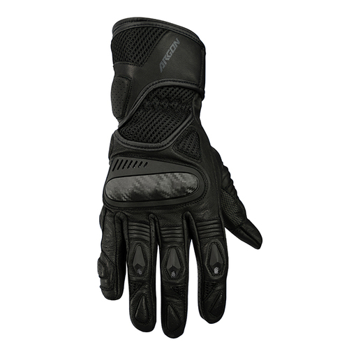 Argon Synchro Leather Ladies Motorcycle On Road Gloves - Black L