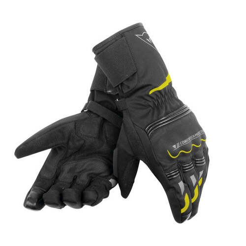 Dainese Tempest D-Dry Long Unisex Gloves Black/Fluo-Yellow
