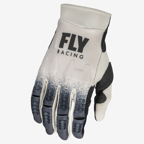 Fly Evo 2023 Motorcycle Racing Gloves Ivory Dark Grey Medium