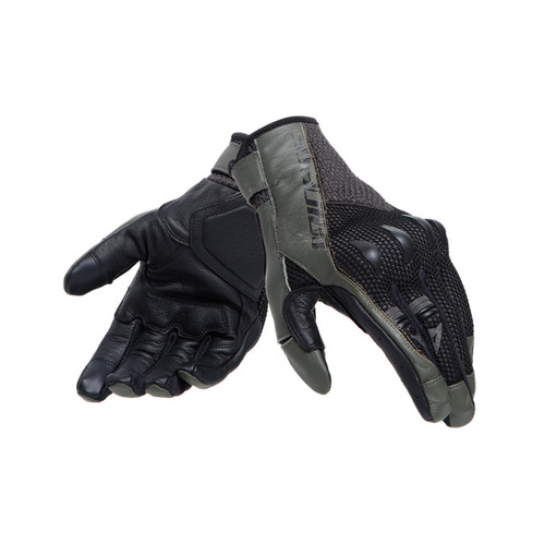 Dainese Karakum Ergo-Tek Motorcycle Gloves Black/Army-Green/M