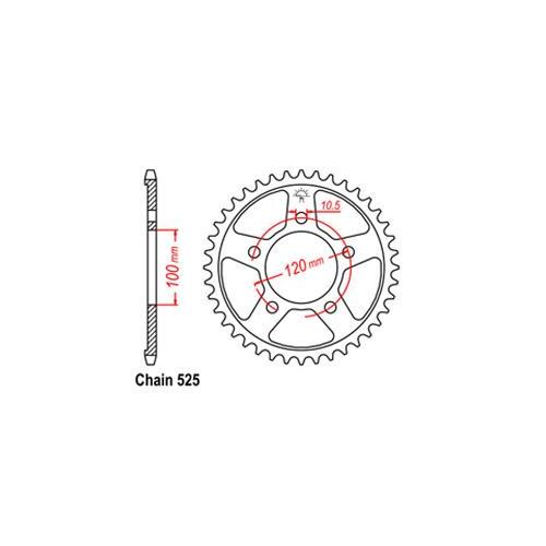 Rear Sprocket Aprilia 525