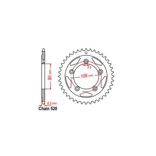 Rear Sprocket Ducati 520