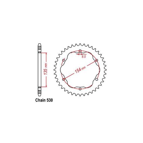 Rear Sprocket Ducati 530 Adaptor Req