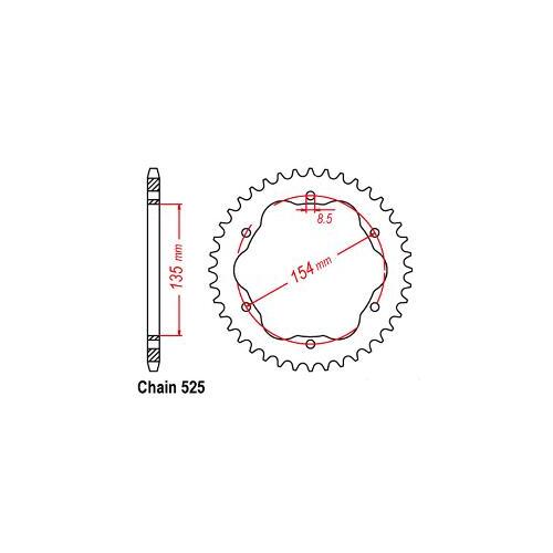 Rear Sprocket Ducati 525 Adaptor Req