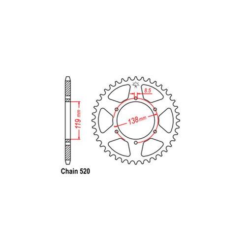 Rear Sprocket Husaberg 520