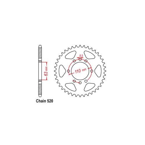 Rear Sprocket Ktm 520