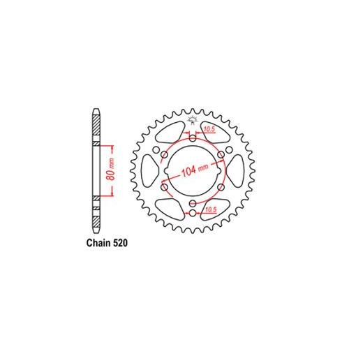 Rear Sprocket Polaris 520