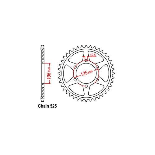 Rear Sprocket Triumph 525