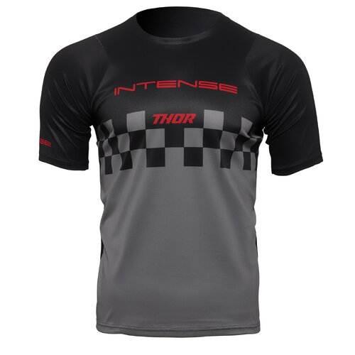 Thor Intense Chex Motorcycle Jersey - Black/Grey