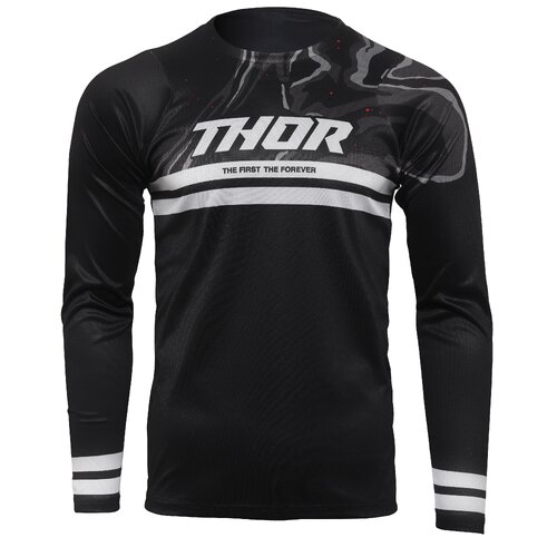 Thor Assist Long Sleeves Banger Motorcycle Jersey - Black