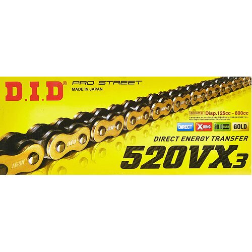 DID Pro-Street X-Ring 525 VX3 120ZB Chain - Natural