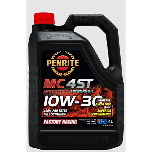 Penrite MC-4ST 10W-30 100% Pao Ester Full Synthetic Engine Oil - 4 Litre