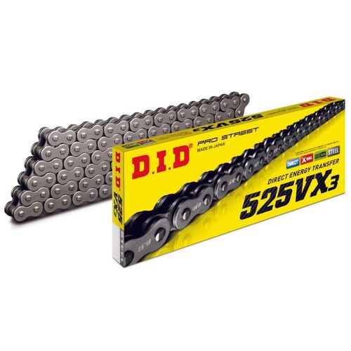 DID 525VX3-124 ZB Pro Street X-Ring Drive Motorcycle Chain