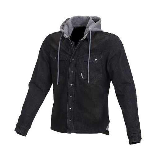 Macna WestCoast Hoody Denim  Jacket - Black