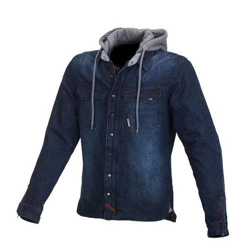 Macna Westcoast Hoody Denim  Jacket - Blue