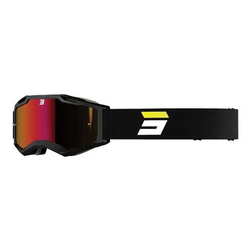 Shot  Motorcycle Goggle  Iris 2.0 Tech Black Neon Yellow Matte