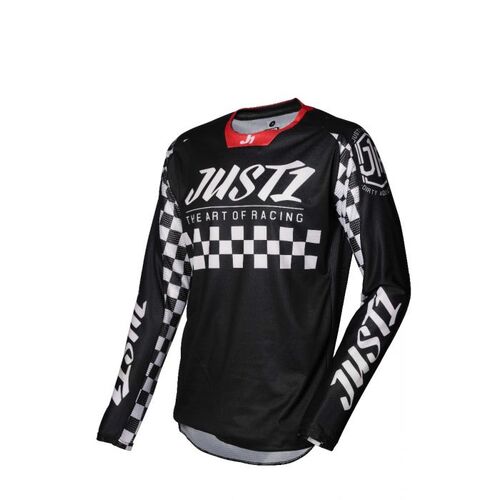 Just1 Youth J-Force MX Racer Motorcycle Jersey - Black/White