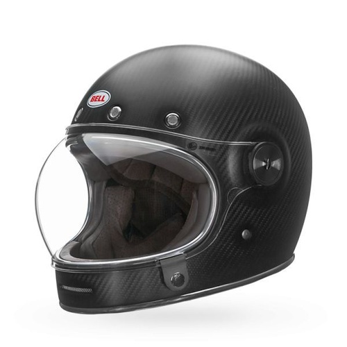 New Bell Bullitt Motorcycle Helmet Carbon Solid Matte Black  