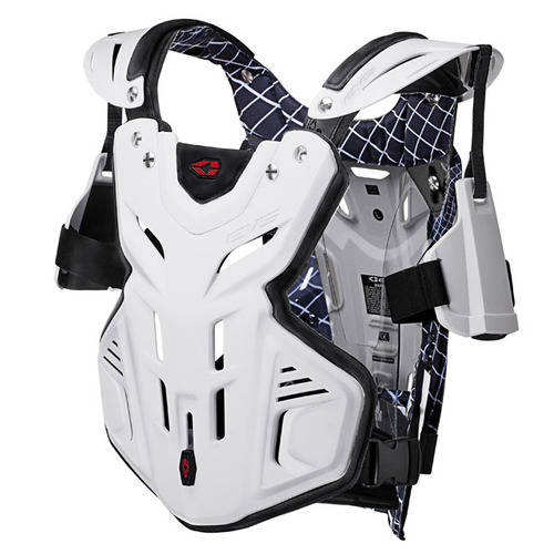 EVS F2 Adult Body Armour Motocross Chest Protector - White