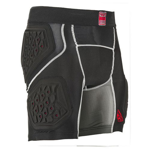 Fly Racing Barricade Armour Compression Shorts - Black/Grey