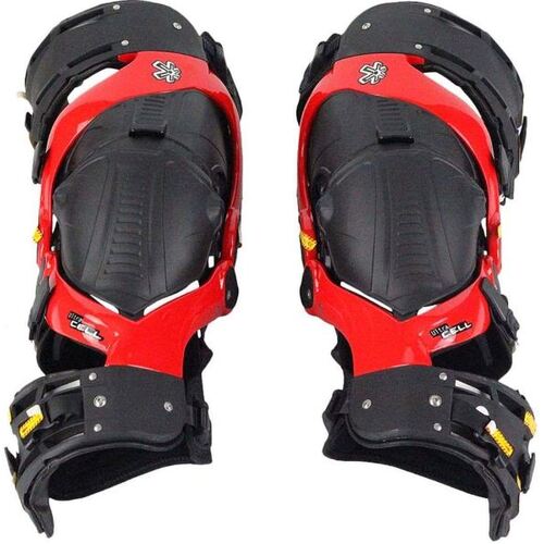 Asterisk Ultra Cell 2.0 Motorcycle Knee Braces Pair Size:- Small- Orange