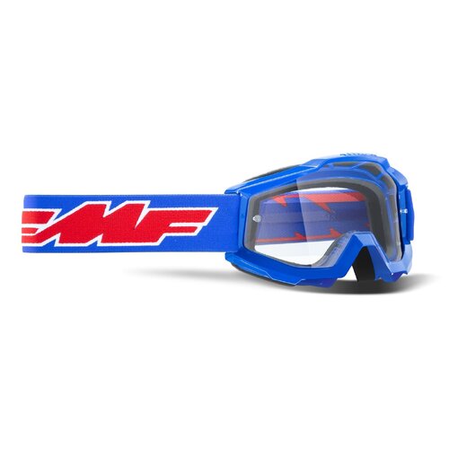 FMFVS Powerbomb Youth Clear Lens Helmet Goggles - Rocket Blue