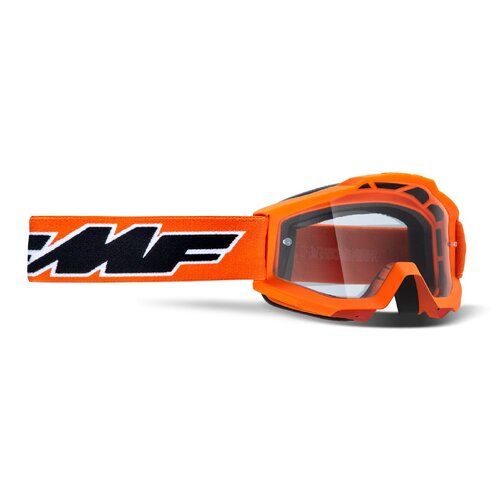 FMFVS Powerbomb Youth Clear Lens Helmet Goggles - Rocket Orange