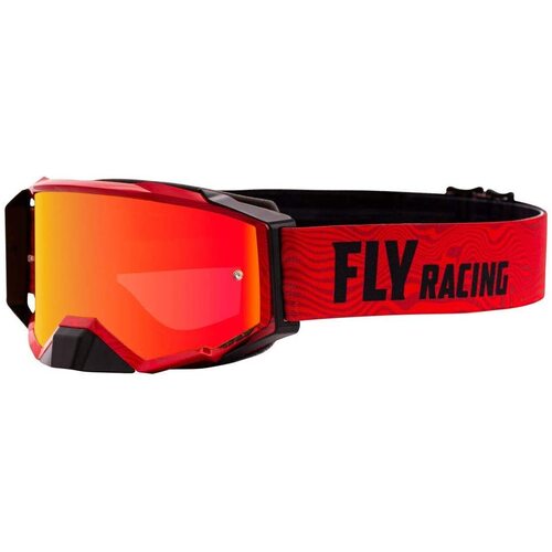 Fly Racing Zone Pro Motorcycle Goggles  Red Mirror/Amber Lens - Red Size:Default